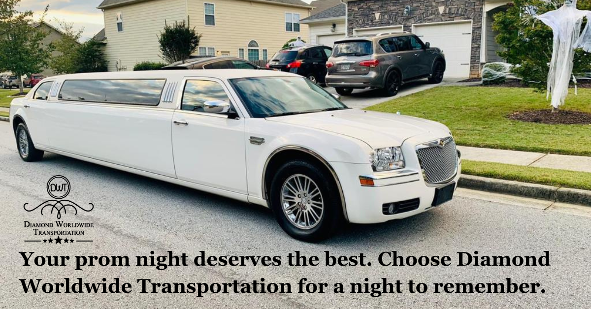 Diamond Worldwide Transportation white limousine is ready to go for prom night_dwtlimos.com